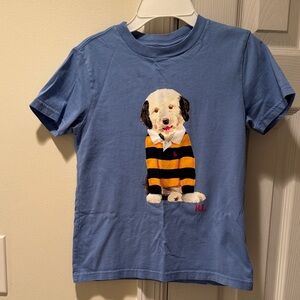 Blue T-Shirt with Dog Graphic size 7